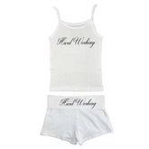 Bxoxo Hip hop streetwear Y2K women's sleeveless camisole rock emo girl vintage Harajuku letter print punk gothic summer slim sexy tops